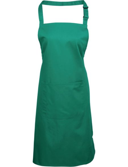 Zástěra s laclem a kapsou Colours - Emerald