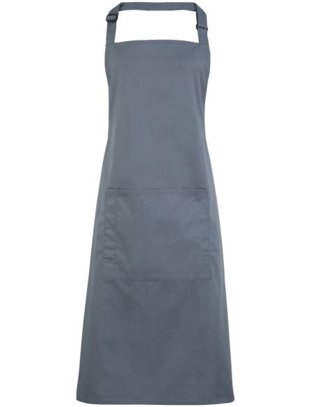 Zástěra s laclem a kapsou Colours - Steel blue