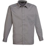 Popelínová košile s dlouhým rukávem PR 200 - Dark grey 41