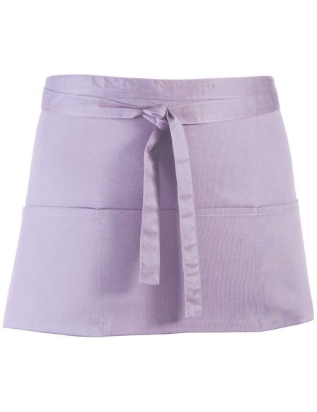 Krátká zástěra do pasu s kapsou Colours - Lilac