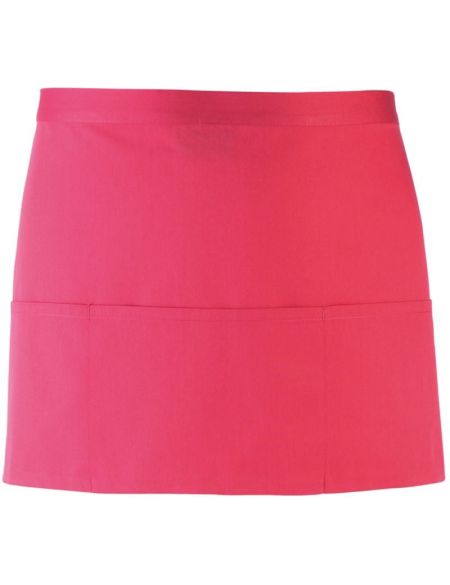 Krátká zástěra do pasu s kapsou Colours - Hot pink
