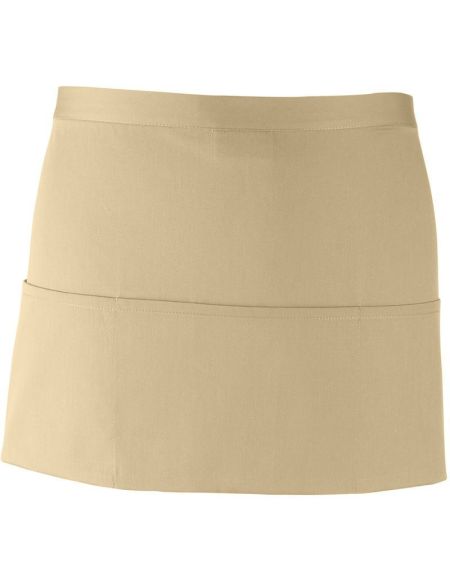 Krátká zástěra do pasu s kapsou Colours - Khaki