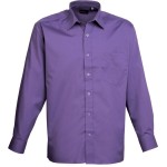 Popelínová košile s dlouhým rukávem PR 200 - Purple 48