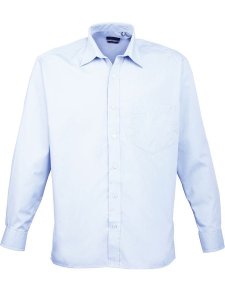 Popelínová košile s dlouhým rukávem PR 200 - Light blue 42