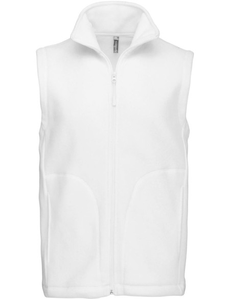 Pánská mikrofleecová vesta Luca K913  -  Bílá 3XL
