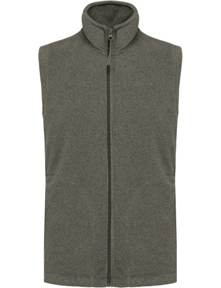 Pánská mikrofleecová vesta Luca K913  - Green marble heather L
