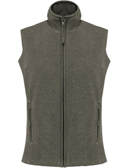 Dámská mikrofleecová vesta Melodie - Green marble heather L
