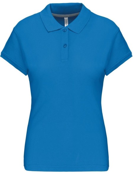 Dámské piqué polo K242 - Tropical blue XXL