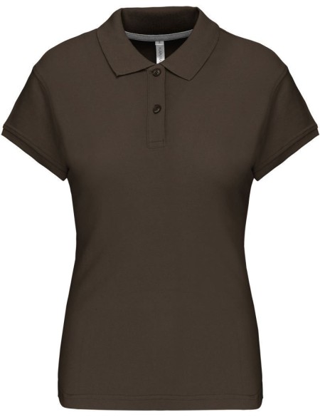 Dámské piqué polo K242 - Dark khaki XL
