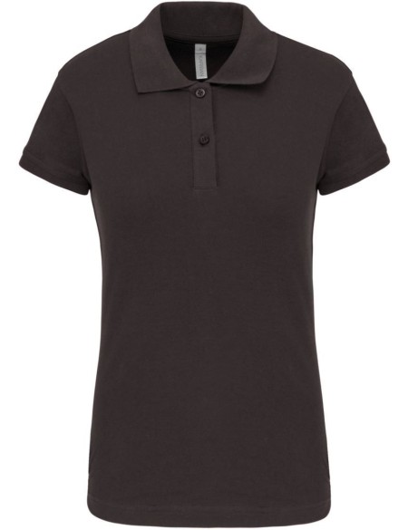 Dámské elastické piqué polo K240 - Dark grey XXL