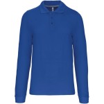 Pánské piqué polo s dlouhým rukávem - Light royal blue L