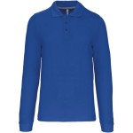Pánské piqué polo s dlouhým rukávem - Light royal blue XL