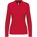 Dámské piqué polo s dlouhým rukávem K244 - Red S