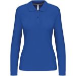 Dámské piqué polo s dlouhým rukávem K244 - Light royal blue 3XL