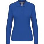 Dámské piqué polo s dlouhým rukávem K244 - Light royal blue XXL