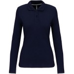 Dámské piqué polo s dlouhým rukávem K244 - Navy XXL