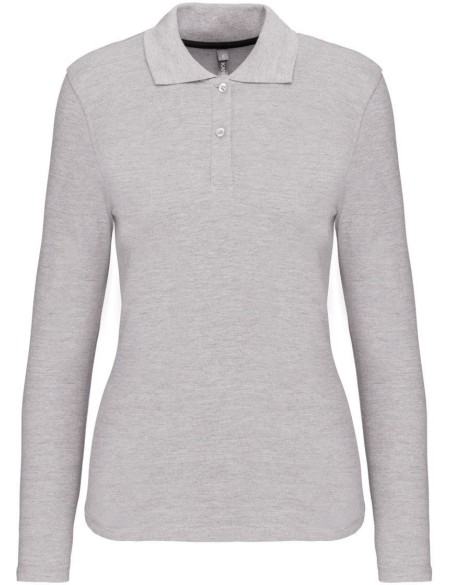 Dámské piqué polo s dlouhým rukávem K244 - Oxford grey XXL
