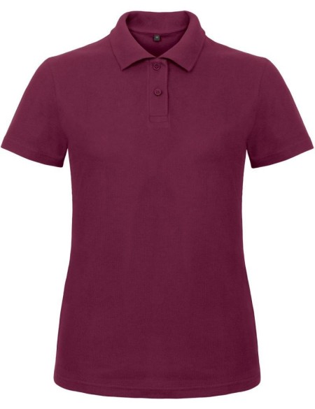 Dámské piqué polo B+C ID.001 - Wine XS