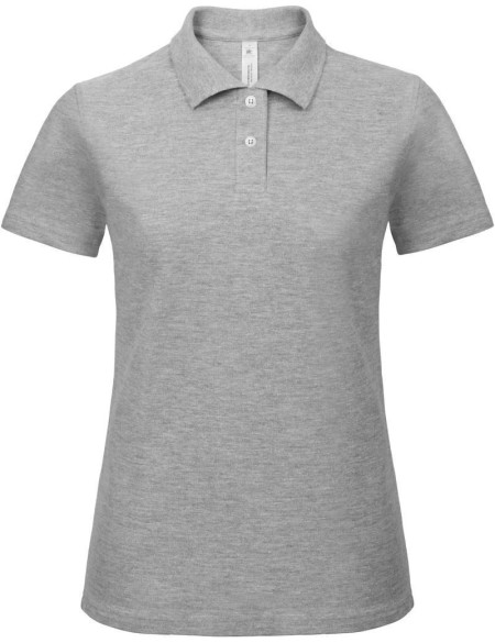 Dámské piqué polo B+C ID.001 - Heather grey M