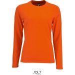 Dámské tričko s dlouhým rukávem IMPERIAL - Orange M