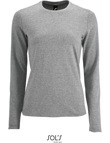 Dámské tričko s dlouhým rukávem IMPERIAL - Grey melange XXL