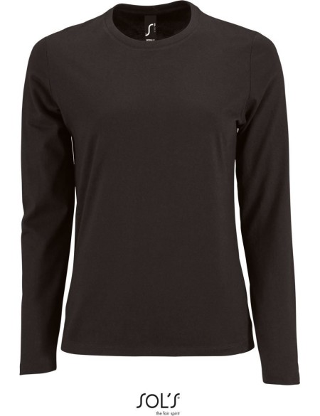 Dámské tričko s dlouhým rukávem IMPERIAL - Deep black S