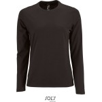 Dámské tričko s dlouhým rukávem IMPERIAL - Deep black XL
