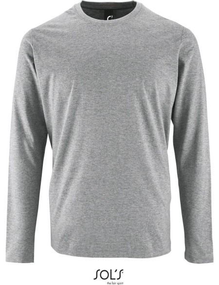 Pánské tričko s dlouhým rukávem IMPERIAL - Grey melange XXL