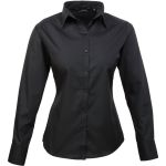 Popelínová halenka s dlouhým rukávem PR 300 - Black XXL