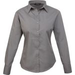Popelínová halenka s dlouhým rukávem PR 300 - Dark grey L