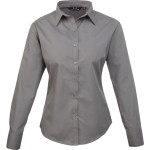 Popelínová halenka s dlouhým rukávem PR 300 - Dark grey L
