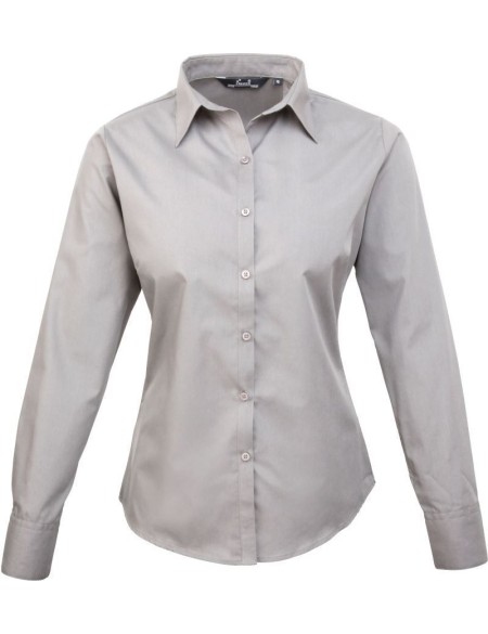 Popelínová halenka s dlouhým rukávem PR 300 - Silver 4XL