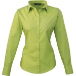 Popelínová halenka s dlouhým rukávem PR 300 - Lime XL