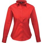Popelínová halenka s dlouhým rukávem PR 300 - Red XXL