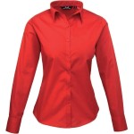 Popelínová halenka s dlouhým rukávem PR 300 - Red XL
