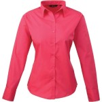 Popelínová halenka s dlouhým rukávem PR 300 - Hot pink M
