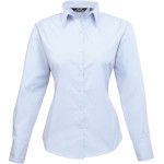 Popelínová halenka s dlouhým rukávem PR 300 - Light blue 4XL
