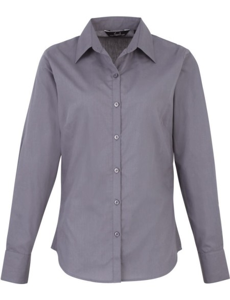 Popelínová halenka s dlouhým rukávem PR 300 - Steel 3XL