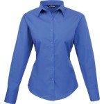 Popelínová halenka s dlouhým rukávem PR 300 - Royal blue M