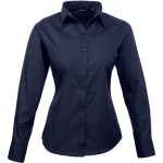 Popelínová halenka s dlouhým rukávem PR 300 - Navy 4XL