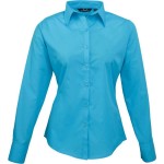 Popelínová halenka s dlouhým rukávem PR 300 - Turquoise 4XL