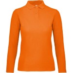 Dámské piqué polo s dlouhým rukávem - Orange XS