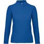 Dámské piqué polo s dlouhým rukávem - Royal blue XS