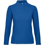 Dámské piqué polo s dlouhým rukávem - Royal blue S