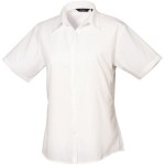 Popelínová halenka s krátkým rukávem - White XXL