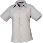 Popelínová halenka s krátkým rukávem - Silver 5XL