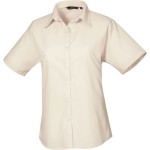 Popelínová halenka s krátkým rukávem - Natural 5XL