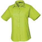 Popelínová halenka s krátkým rukávem - Lime 5XL