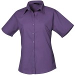 Popelínová halenka s krátkým rukávem - Purple XL