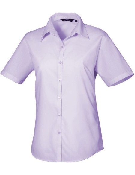 Popelínová halenka s krátkým rukávem - Lilac M